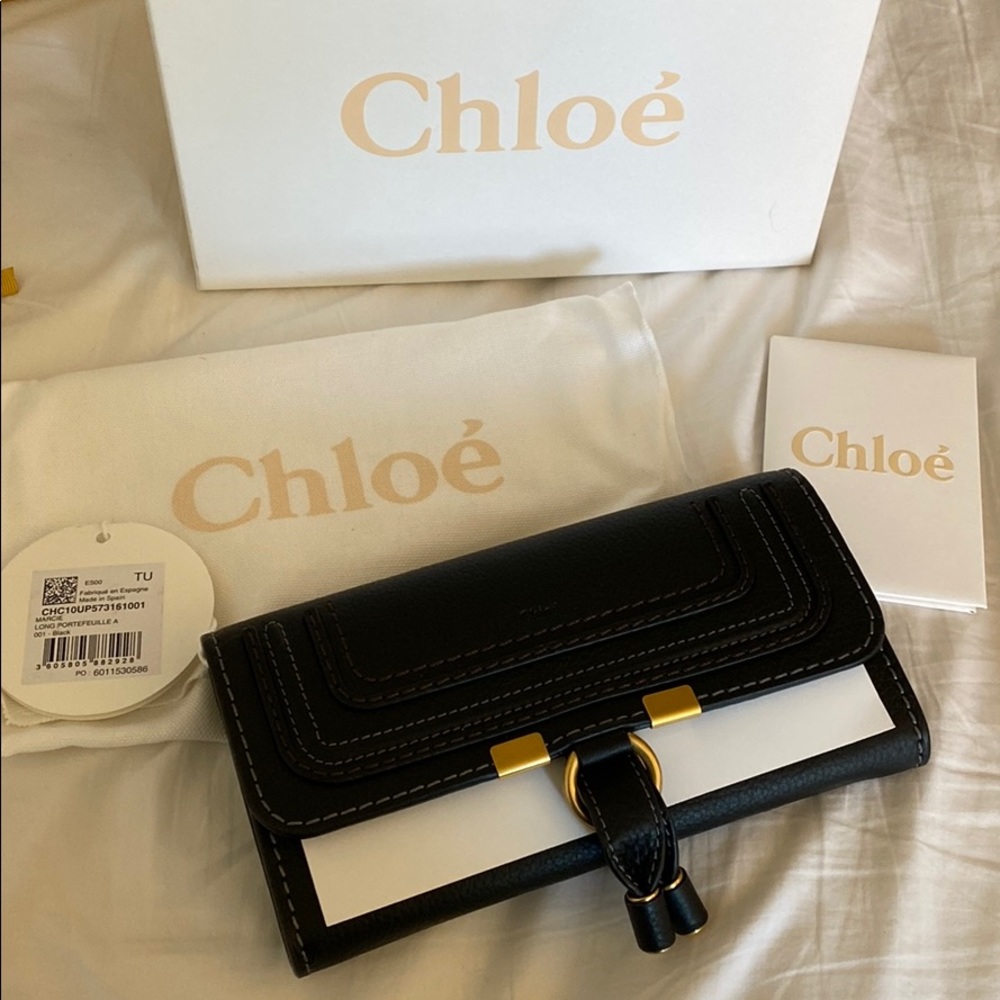 NWT Black Chloe Marci Long Wallet